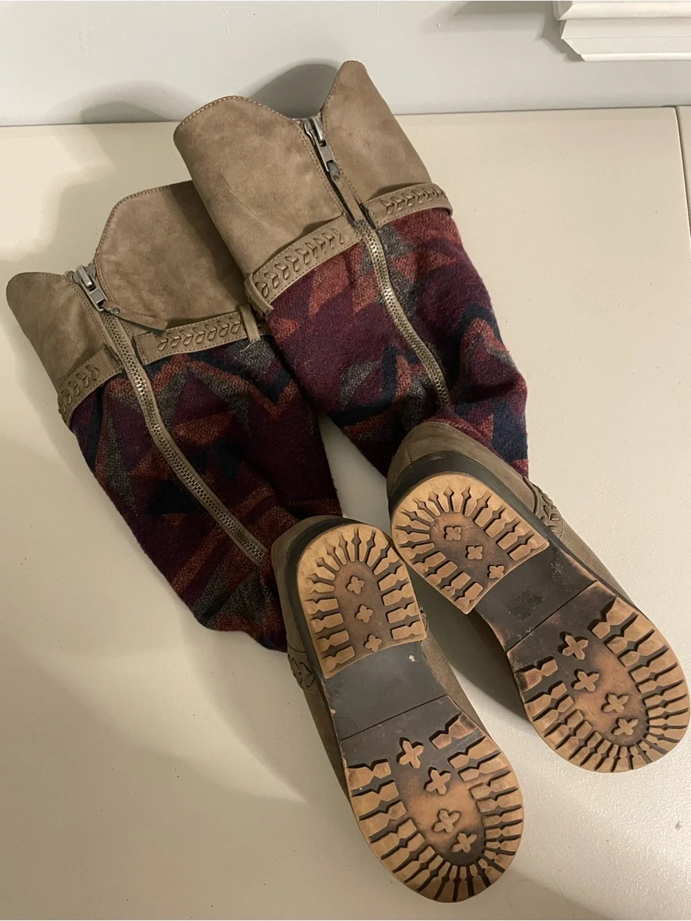 Madden Girl Casttt Knee High Southwestern Boots Size 6